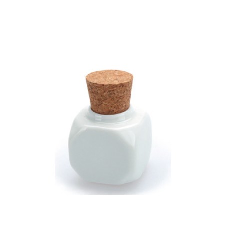 Bote de porcelana con tapón de corcho