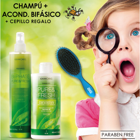 Pack antipiojos Pure&Fresh Champú + Acond.+ REGALO