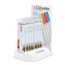 Lima cristal 14 cm 3 Claveles